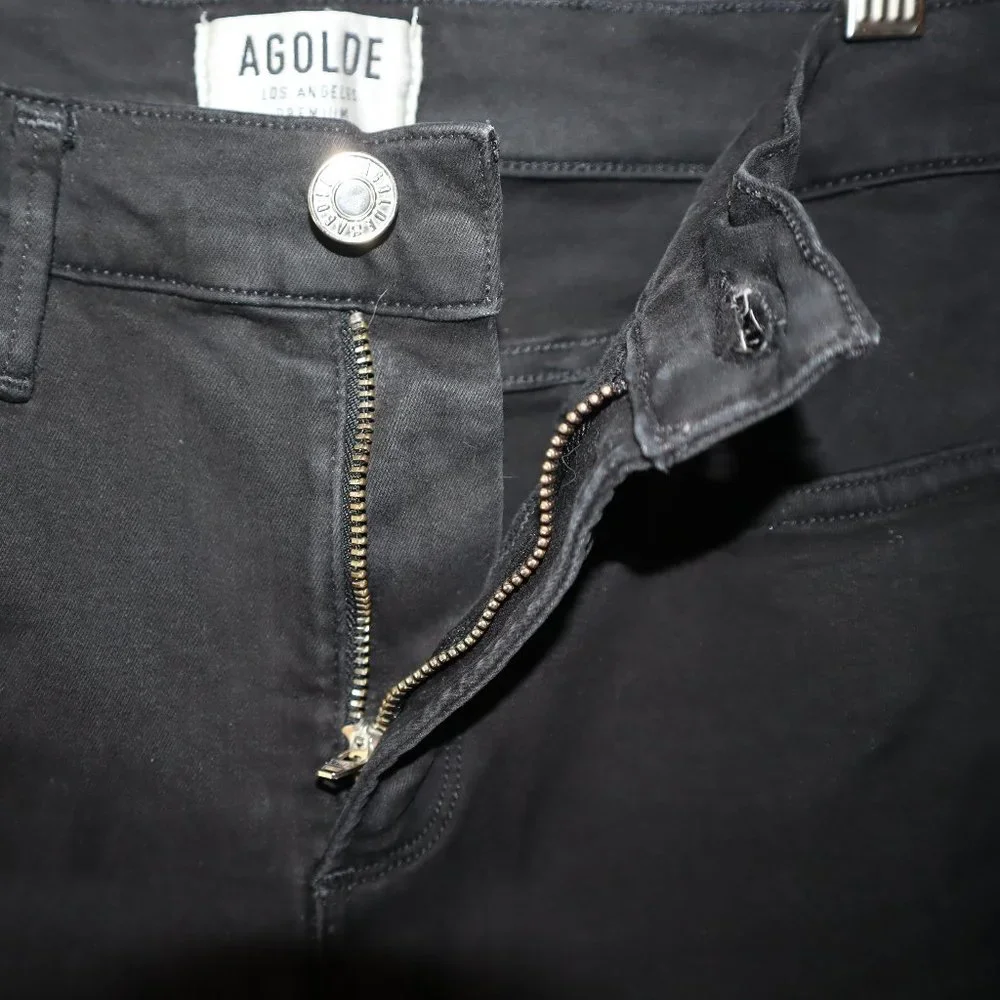 AGOLDE Filter Free Black High Rise Skinny Jeans Women's Size 25 - Picture 4 of 9
